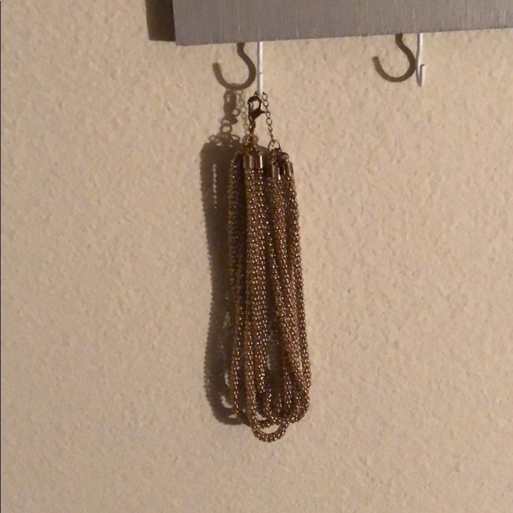 Multi chain gold necklace